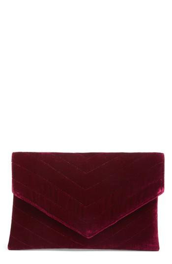 Shiraleah Alexis Velvet Envelope Clutch - Purple