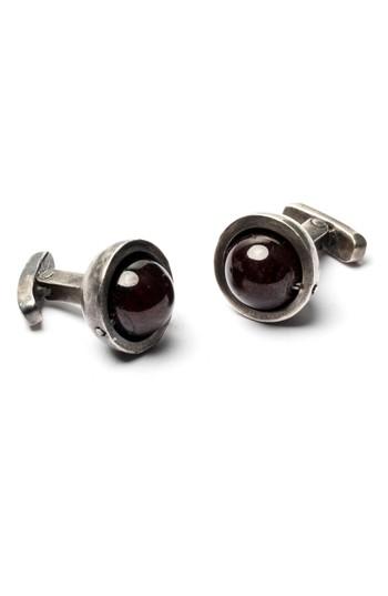 Men's Title Of Work Spinning Garnet Cuff Links