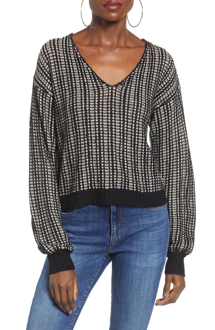 Women's Ten Sixty Sherman Thermal Bicolor Sweater - Black
