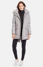 Women's Lauren Ralph Lauren Faux Fur Trim Tweed Print Anorak With Down & Feather Fill, Size - (online Only)