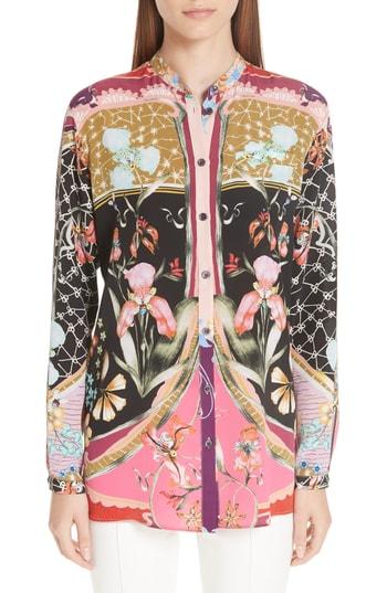 Women's Etro Multi Print Silk Blouse