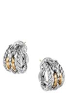 Women's David Yurman Wellesley Link Hoop Earrings With 18k Gold
