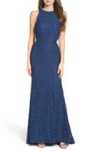 Women's Mac Duggal Cutout Lace Gown - Blue