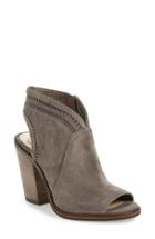 Women's Vince Camuto 'koral' Perforated Open Toe Bootie M - Grey