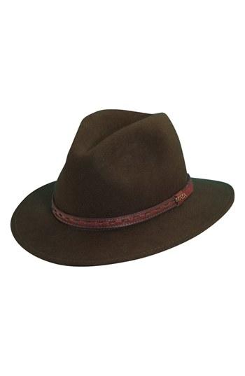 Men's Scala 'classico' Crushable Felt Safari Hat - Green