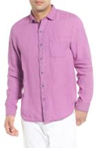 Men's Tommy Bahama Seaspray Breezer Standard Fit Linen Sport Shirt - Purple