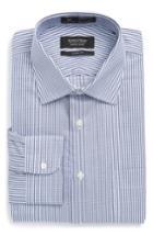 Men's Nordstrom Men's Shop Smartcare(tm) Classic Fit Check Dress Shirt .5 36 - Blue