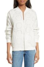 Women's Opening Ceremony Broderie Anglaise Bomber Jacket - White