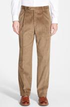 Men's Berle Pleated Corduroy Trousers X 32 - Beige