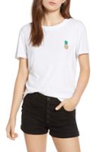 Women's Sub Urban Riot Pineapple Embellished Slouched Tee - White