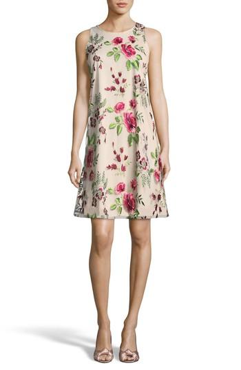 Women's Eci Floral Embroidered A-line Dress - Pink