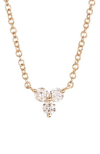 Women's Ef Collection Trio Diamond Pendant Necklace