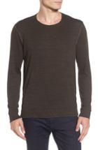 Men's Velvet By Graham & Spencer Modern Trim Marled Long Sleeve T-shirt, Size - Green