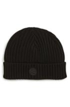 Men's Timberland Wide Ribbed Embroidered Logo Cap - Black