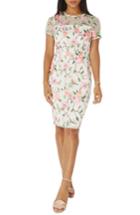 Women's Dorothy Perkins Floral Embroidered Sheath Dress Us / 10 Uk - White
