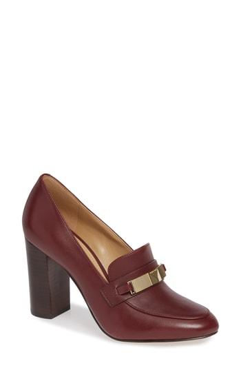 Women's Michael Michael Kors Sheila Loafer Pump M - Burgundy