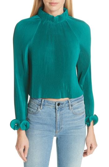 Women's Tibi Pleated Crop Top