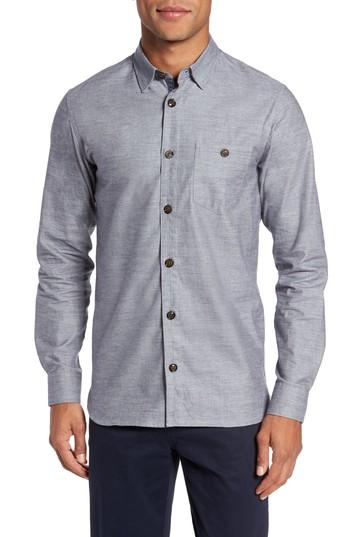 Men's Ted Baker London Modern Slim Fit Sport Shirt (xl) - Grey