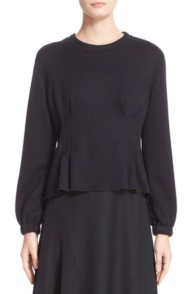 Women's Colovos Box Pleat Sweatshirt - Black