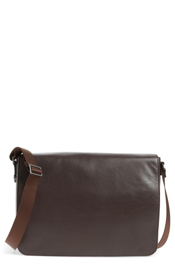 Men's Nordstrom Men's Shop Midland Leather Messenger Bag -
