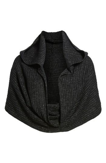Women's Free People Bottom Line Hooded Rib Knit Wrap