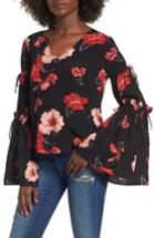 Women's Leith Tie Bell Sleeve Top, Size - Black