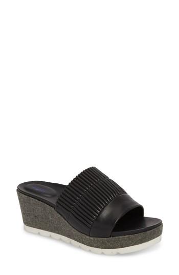 Women's T Tahari Gwen Wedge Mule .5 M - Black