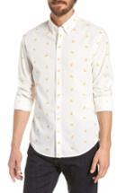 Men's Bonobos Summerweight Slim Fit Taco Print Sport Shirt R - White