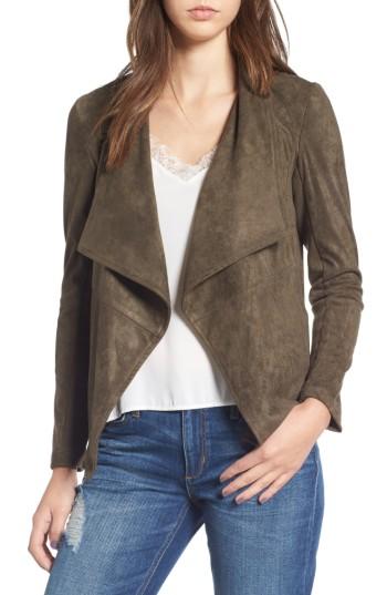 Women's Bb Dakota 'nicholson' Faux Suede Drape Front Jacket