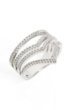 Women's Sole Society Four-band Crystal Ring
