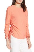Women's Halogen Cinched Sleeve Blouse - Coral