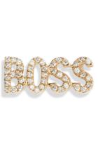Women's Ef Collection Boss Diamond Stud Earring