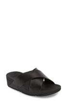 Women's Fitflop Lulu Cross Slide Sandal M - Black