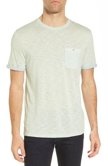Men's Ted Baker London Taxi Slub Cotton Pocket T-shirt (m) - Green
