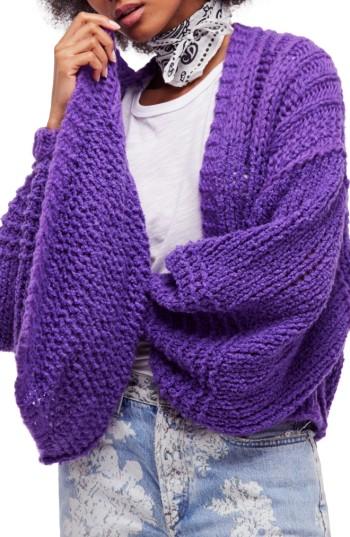 Women's Free People Chamomile Cardigan - Purple