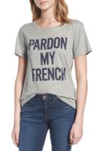 Women's J.crew Pardon My French Graphic Tee, Size - Grey