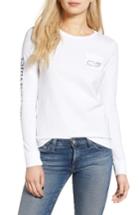 Women's Vineyard Vines Whale Print Long Sleeve Tee - White