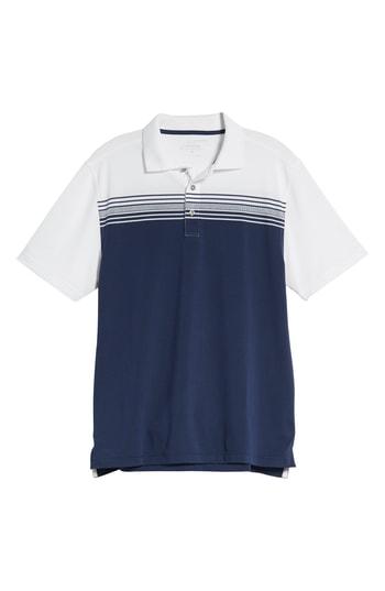 Men's Bobby Jones Xh20 Luna Colorblock Pique Polo - White