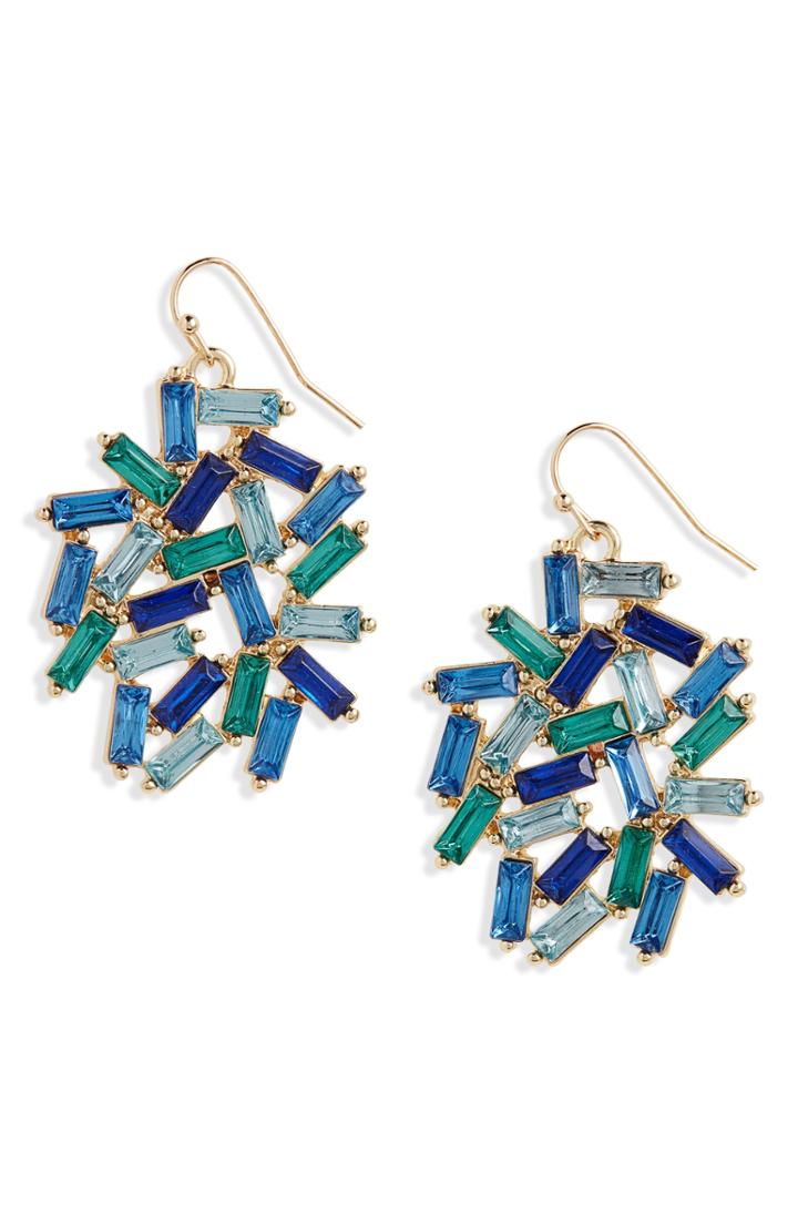 Women's Stella + Ruby Bagette Cluster Drop Earrings