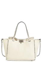 Valentino Medium Rockstud Vitello Leather Tote -