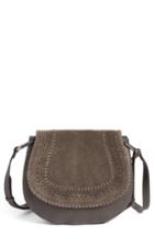 Vince Camuto Kirie Suede & Leather Crossbody Saddle Bag -