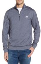 Men's Cutter & Buck Rams Shoreline Quarter Zip Pullover - Blue