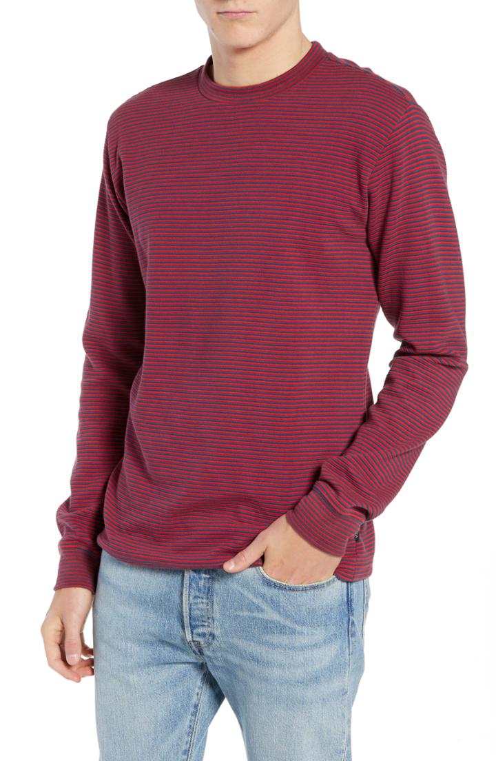 Men's Rvca Manc Stripe T-shirt - Red