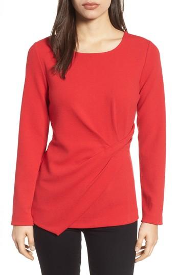 Women's Emerson Rose Twist Detail Knit Top - Red