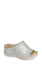 Women's Fly London 'wigg' Platform Wedge Slide Sandal .5-8us / 38eu - Blue/green