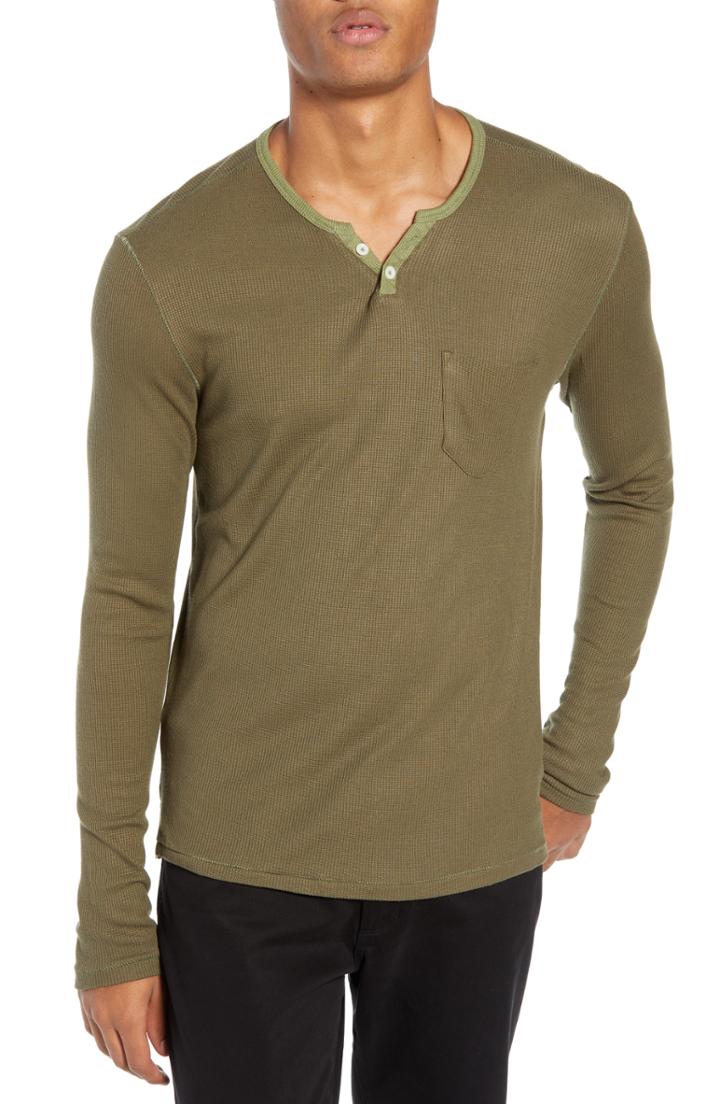 Men's Joe's Fit Henley, Size Small - Grey