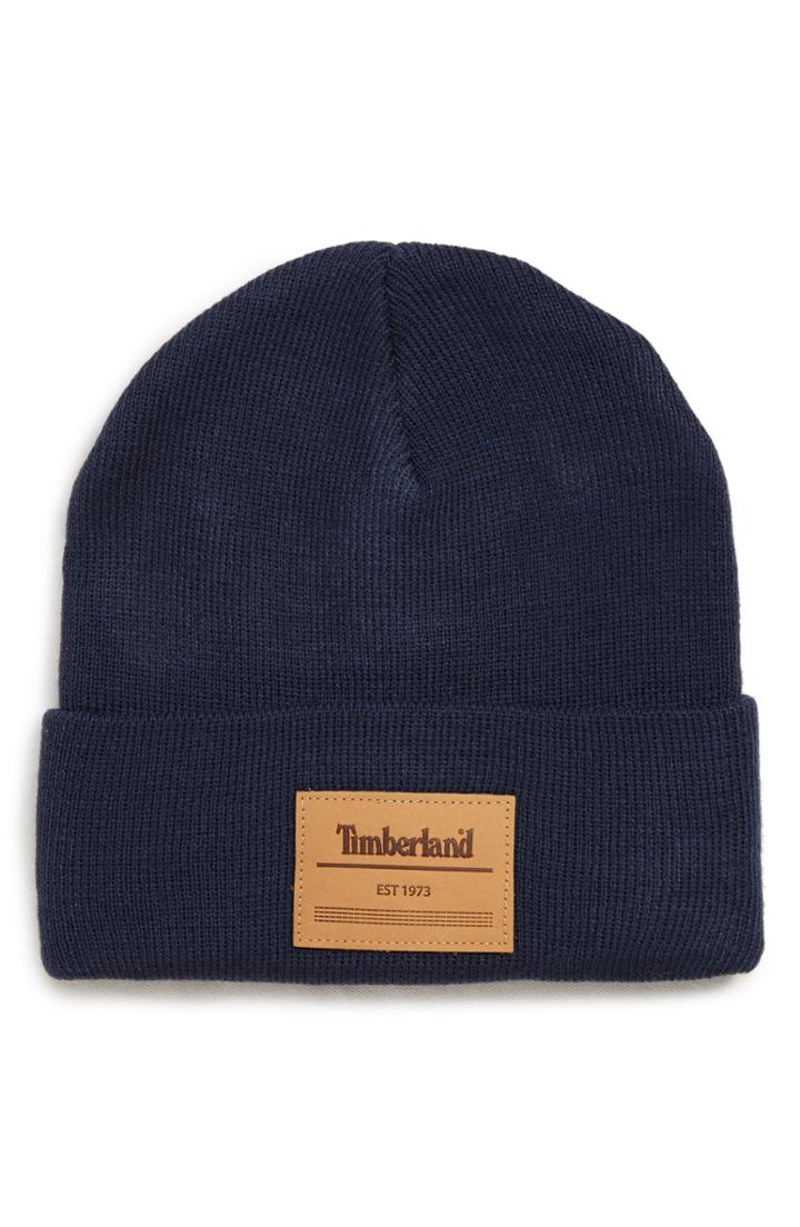 Men's Timberland Watch Logo Patch Beanie - Blue