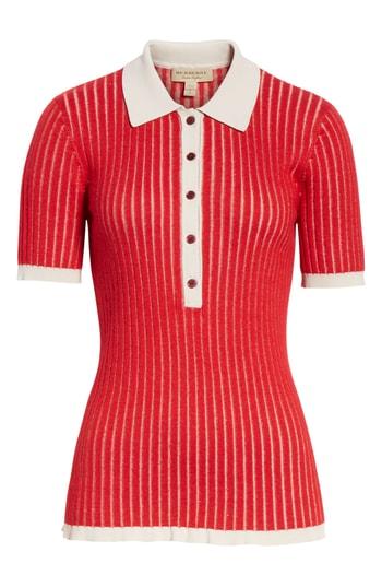 Women's Burberry Yellowstone Polo Sweater