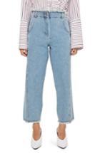 Women's Topshop Boutique Twisted Baggy Fray Jeans Us (fits Like 2-4) - Blue