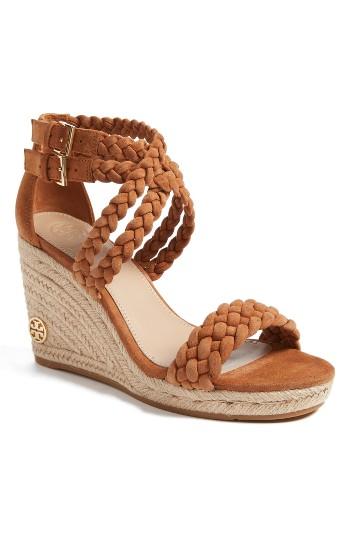 Women's Tory Burch Bailey Wedge Sandal .5 M - Brown